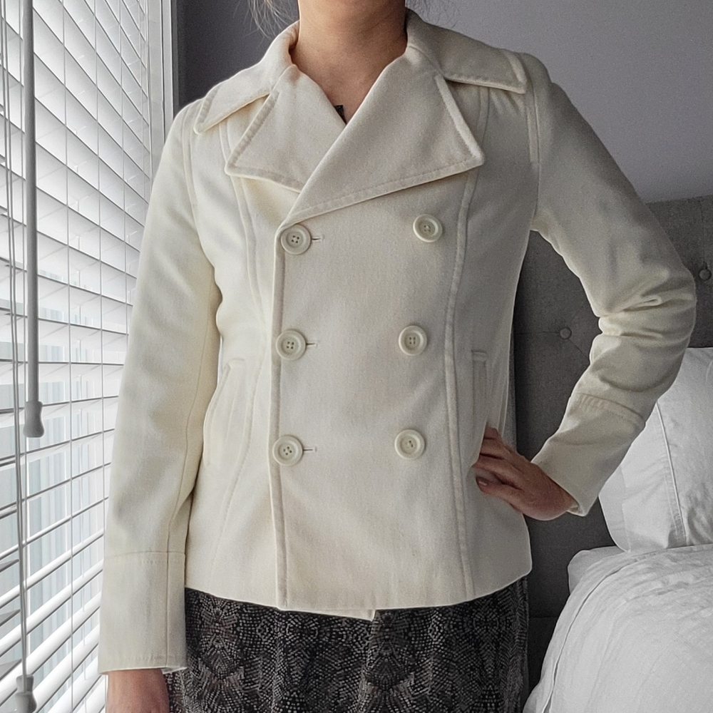Old Navy cream peacoat